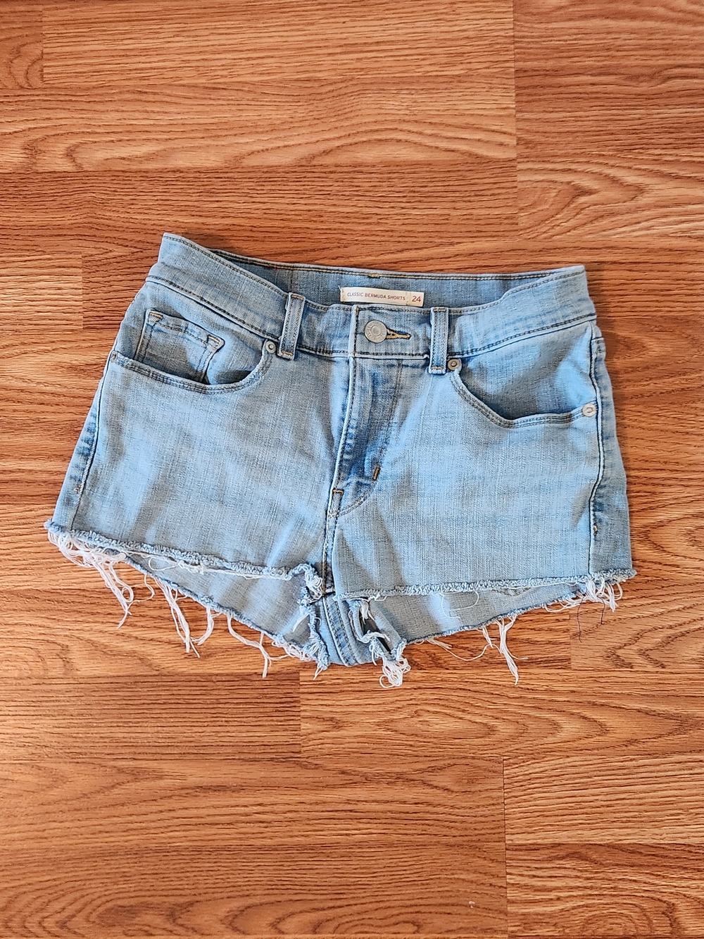 Levi's Light Blue Denim Cutoff Shorts